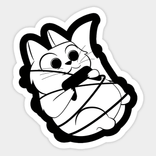 Tangled Gamer Cat Sticker